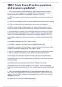 TREC State Exam Practice questions and answers graded A&plus;