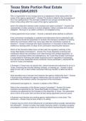 Texas State Portion Real Estate Exam&lpar;Q&A&rpar;2023