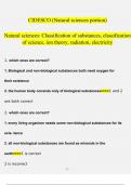 CIDESCO QUESTIONS (Natural sciences portion).questions and answers} (2022/2023) (verified answers)