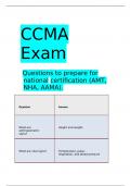 CCMA nha exam review &lpar;3&rpar; complete solution graded A