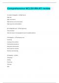 Comprehensive NCLEX-RN ATI review &vert; Questions with 100&percnt; Correct Answers &vert; Verified