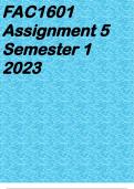 FAC1601 Assignment 5 Semester 1 2023 