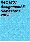 FAC1601 Assignment 5 Semester 1 2023 