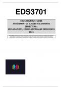 EDS3701 - ASSIGNMENT 3 SOLUTIONS (SEMESTER 01 - 2023)
