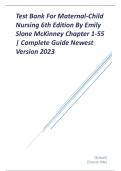 Test Bank For Maternal-Child Nursing 6th Edition By Emily Slone McKinney Chapter 1-55 &vert; Complete Guide Newest Version 2022