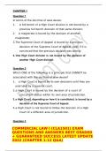 COMMERCIAL LAW I &lpar;CLA1501&rpar; EXAM QUESTIONS AND ANSWERS BEST GRADED &plus; GUARANTEED SUCCESS LATEST UPDATE 2022 &lpar;CHAPTER 1-12 Q&A&rpar;