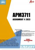 APM3711 ASSIGNMENT 4 2023