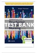 Essentials of Psychiatric Mental Health Nursing 8th Edition Morgan Townsend Test Bank - All Chapters Complete Guide 2023 Version