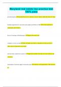 Maryland real estate law practice test 100&percnt; pass