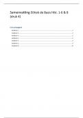 Samenvatting Ethiek de basis (druk 4) hfst. 1-6 & 8 -  Mensbeeld, ethiek en werkwijzen sociaal werk