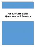 NR 328 CMS Exam Questions and Answers