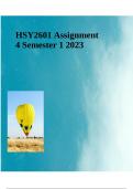 HSY2601 Assignment 4 Semester 1 2023