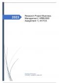 HRBUS83 Assignment 1 &lpar;2023&rpar; &vert; Final Mark 82&percnt;