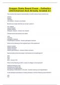 Oregon State Board Exam - Esthetics &lpar;2023&rpar;Solved And Already Graded A&plus;