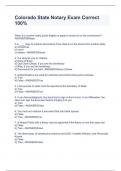 Colorado State Notary Exam Correct 100&percnt;