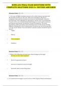 NURS 634 FINAL EXAM QUESTIONS WITH COMPLETE SOLUTIONS 2023 A&plus; SUCCESS ASSUARED