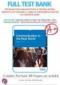 Test Bank For Communication in the Real World, Version 2.0 By Richard G. Jones Jr. 9781453387146 Chapter 1-16 Complete Guide .