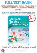Focus on Nursing Pharmacology 7th 8th&comma; 9th Edition Karch Test Bank