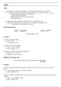AQA A Level Chemistry - Unit 3.1.12: Acids and Bases - Full Notes