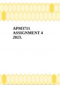 APM3711 ASSIGNMENT 4 2023.