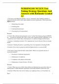NURSING101 NCLEX Test Taking Strategy Questions And  Answers with Rationale Graded A&plus;