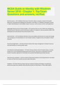 MCSA Guide to Identity with Windows  Server 2016 - Chapter 1&period; Top Exam  Questions and answers&comma; verified&period;
