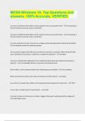 MCSA Windows 10&comma; Top Questions and answers&period; 100&percnt; Accurate&period; VERIFIED&period;