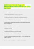 MCSA Exam 70-740&comma; Chapter 1 - Introducing Windows Server 2016 - Q&A&period; RATED A&plus;