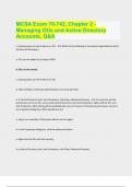 MCSA Exam 70-742, Chapter 2 - Managing OUs and Active Directory Accounts, Q&A
