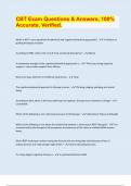 CBT Exam Questions & Answers&comma; 100&percnt; Accurate&comma; Verified&period;