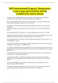 2023 International Property Maintenance Code Exam| QUESTIONS WITH COMPLETE SOLUTIONS