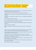 CBT Final Exam Review&comma; Top Exam Questions and answers&comma; verified&period;