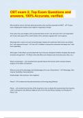 CBT exam 2&comma; Top Exam Questions and answers&comma; 100&percnt; Accurate&comma; verified&period;