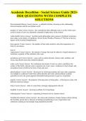 Academic Decathlon - Social Science Guide 2023-2024&vert; QUESTIONS WITH COMPLETE SOLUTIONS
