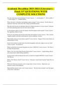 Academic Decathlon 2023-2024 (Literature) – Final| 337 QUESTIONS| WITH COMPLETE SOLUTIONS