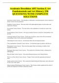 Academic Decathlon ART Section I&vert; Art Fundamentals and Art History&vert; 250 QUESTIONS&vert; WITH COMPLETE SOLUTIONS