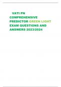 VATI PN  COMPREHENSIVE  PREDICTOR GREEN LIGHT  EXAM QUESTIONS AND  ANSWERS 2023/2024
