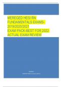 MEREGED HESI RN  FUNDAMENTALS EXAMS2019&sol;2020&sol;2021 EXAM PACK-BEST FOR 2022  ACTUAL EXAM REVIEW