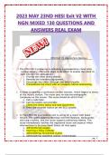 2023 MAY 23ND HESI Exit V2 WITH NGN MIXED  QUESTIONS AND ANSWERS REAL EXAM