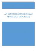 ATI Comprehensive Exit Exam Retake 2023 (REAL EXAM).