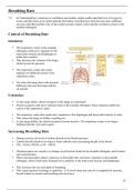 A Level Biology - Control of Breathing Rate Notes
