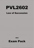 PVL2602 Latest Exam Answers/Elaborations - 2023 (Oct/Nov) - Law of Succession 
