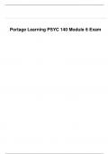 Portage Learning PSYC 140 Module 6 Exam