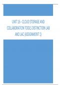 Unit 16 - Cloud Storage and Collaboration Tools Distinction LAB and LAC &lpar;Assignment 1&rpar;