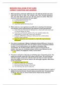 MEDSURG FINAL EXAM&sol; STUDY GUIDE  CORRECT QUESTIONS AND ANSWERS