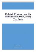 Pediatric Primary Care 6th Edition Burns, Dunn, Brady Test Bank.
