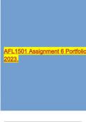AFL1501 Assignment 6 Portfolio 2023.