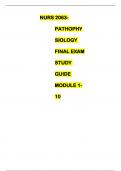 NURS 2063-PATHOPHYSIOLOGY FINAL EXAM STUDY GUIDE MODULE 1-10 2023