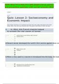 NURS HEALTH & HEALTH CARE EXAM&colon;science&comma;politics and prevention questions with correct answers 2023