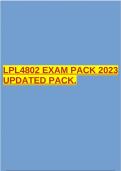LPL4802 EXAM PACK 2023 UPDATED PACK.